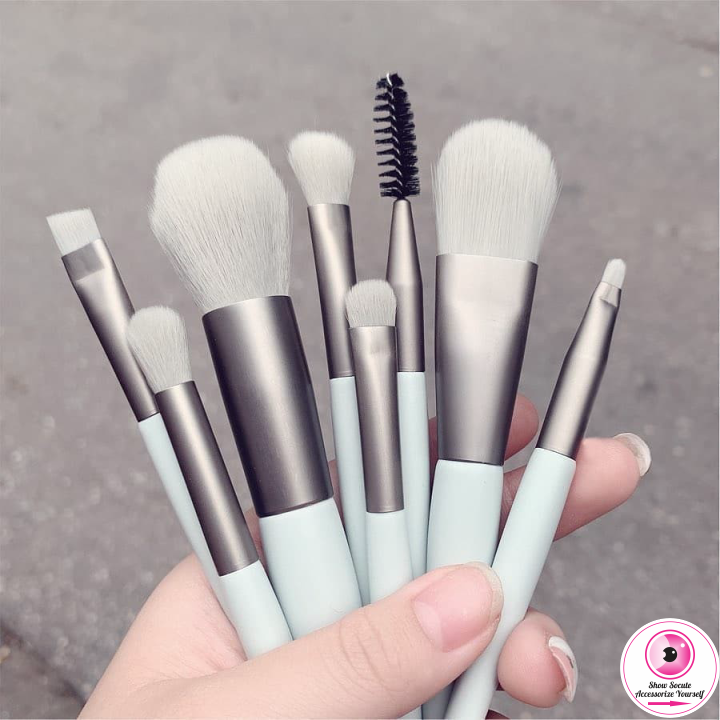 [HCM]Bộ Cọ 8 Cây Cao Cấp Túi Zip Lông Mềm