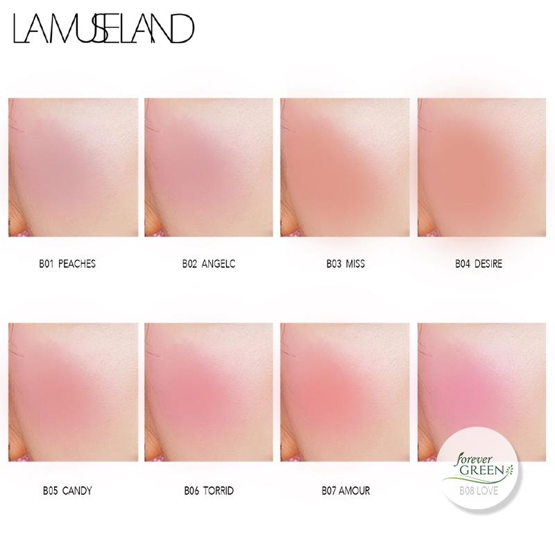 Phấn má hồng LAMUSELAND giúp da mềm mịn và sáng bừng tự nhiên MC151