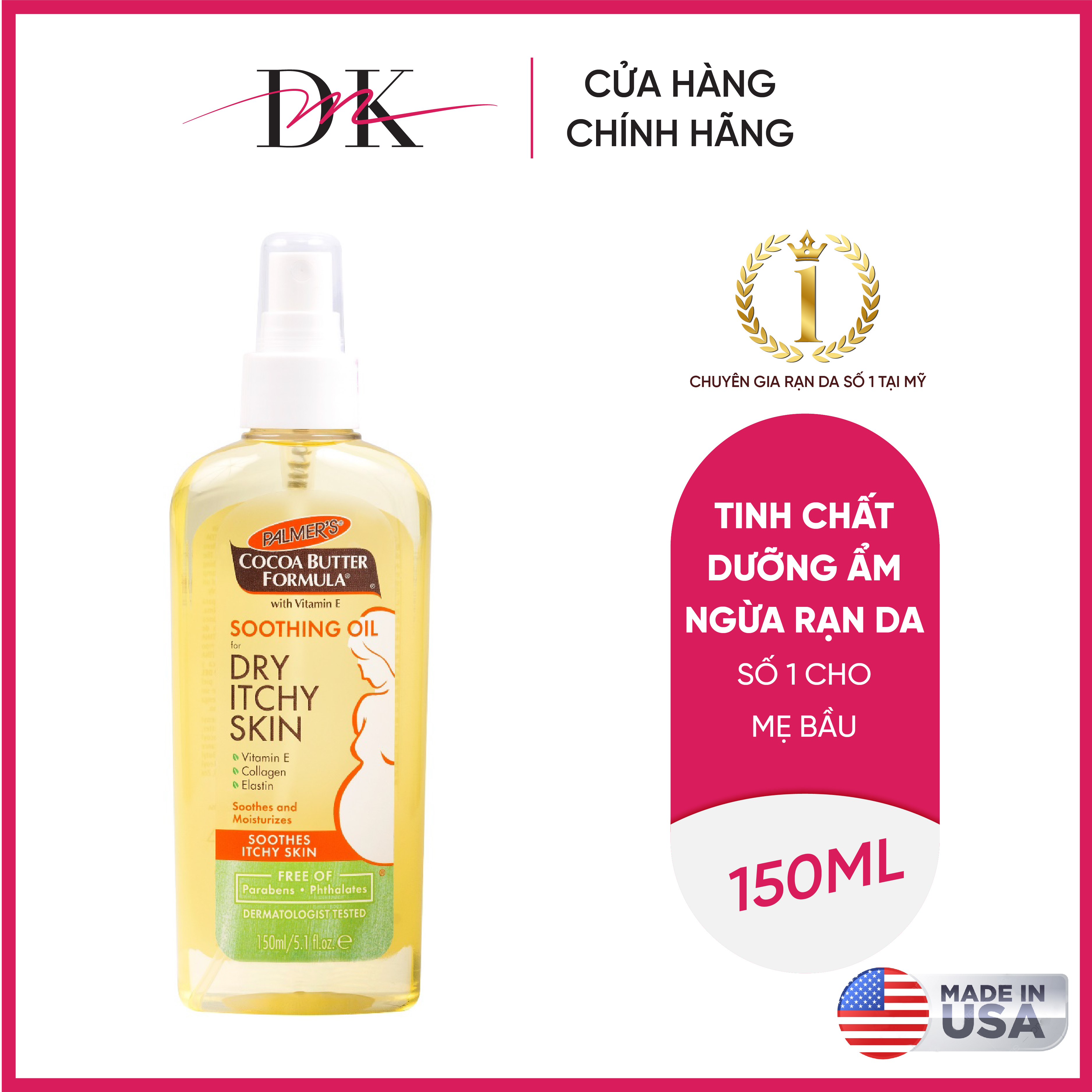 [Hcm]Dầu Giảm Nhanh Khô Ngứa Da Khi Mang Thai Palmers 150Ml