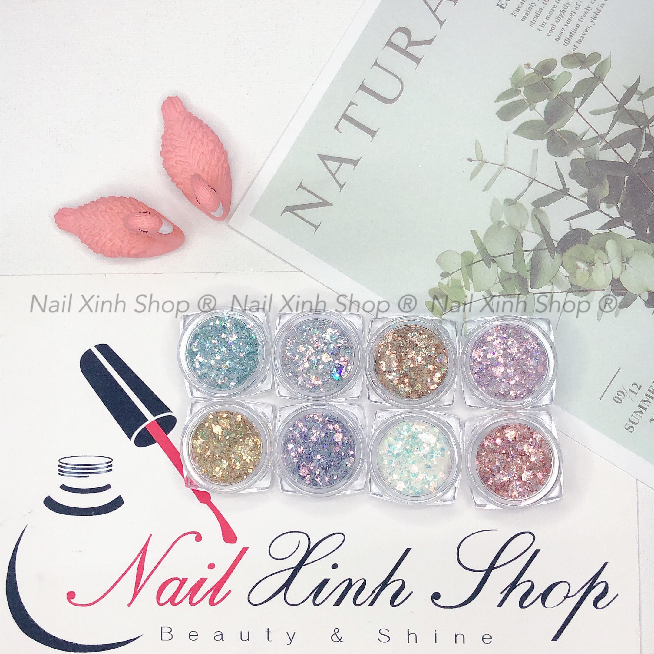 Set Kim Tuyến 8 In 1 Trang Trí Móng Tay Phụ Kiện Nail Chuyên Nghiệp