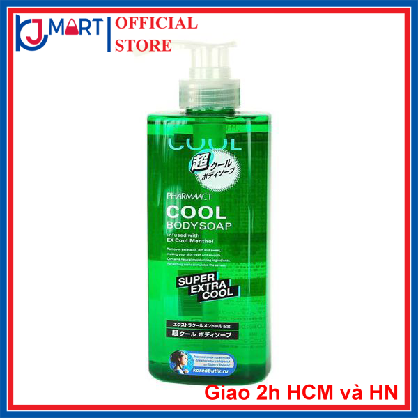 [Hcm] Sữa Tắm Nam Hương Bạc Hà Mát Lạnh Pharmaact Cool Nhật Bản (Chai 600Ml) - Hàng Nội Địa Nhật