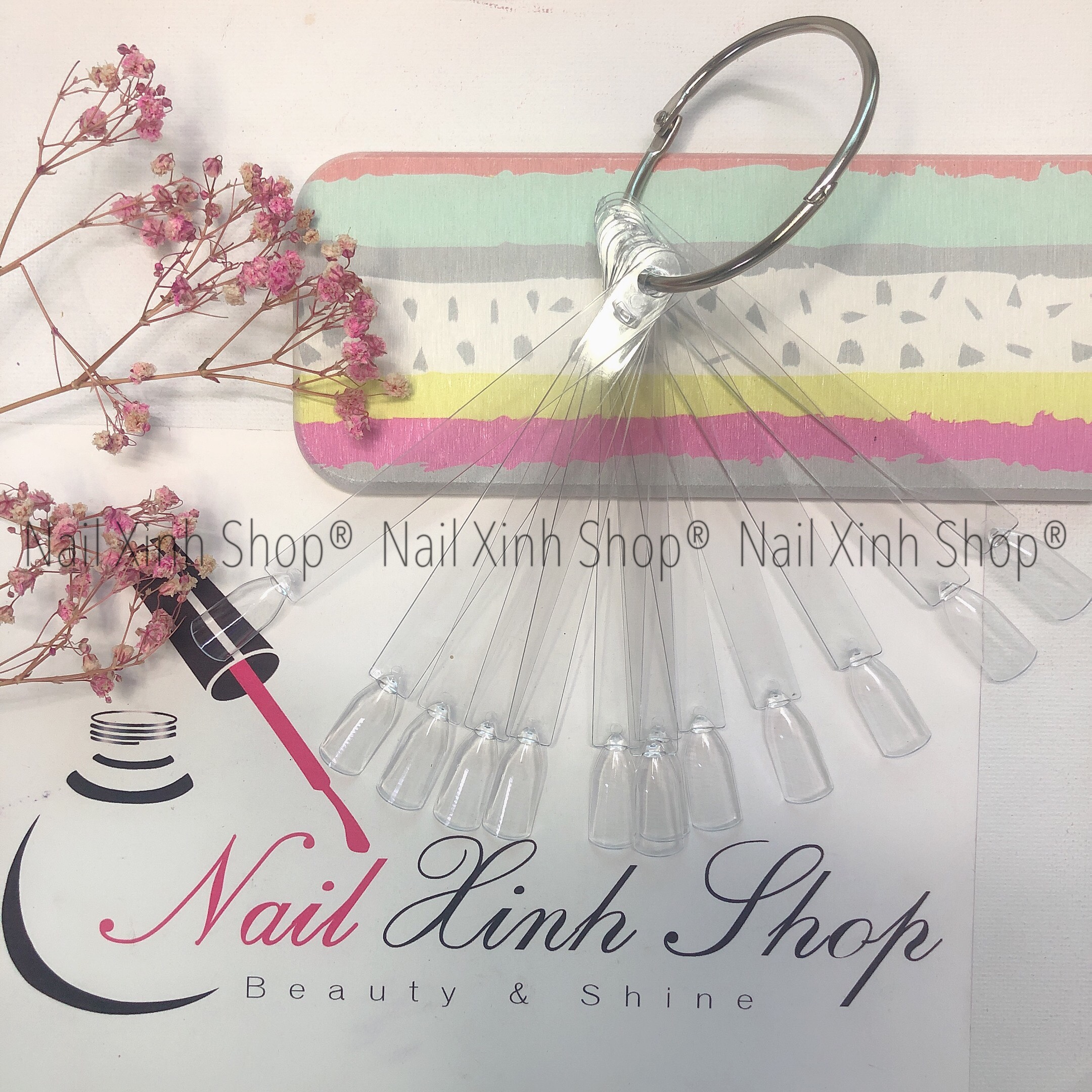 Set 50 thanh que móng tay giả móng tay que giả tập sơn phụ kiện tập sơn vẽ nail