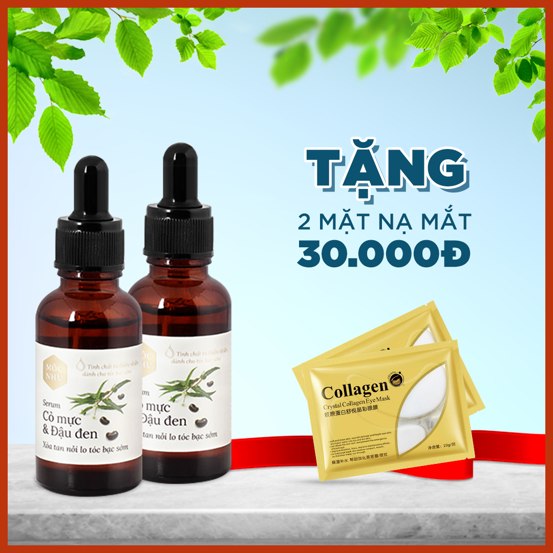 [Hcm]Bộ 2 Serum Cỏ Mực Mộc Nhu - Nuôi Dưỡng Tóc Mới Mọc Ra Đen Từ Gốc