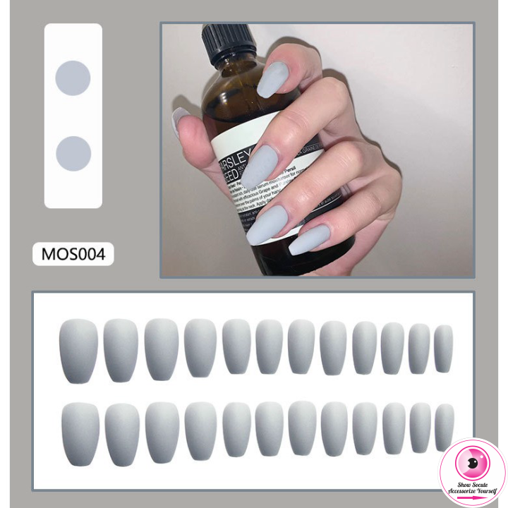 [HCM]Bộ 24 Móng Tay Giả Dài Siêu Hot Chống Nước Nhiều Màu Sắc Siêu Hot