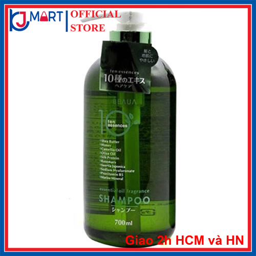 [Hcm] Dầu Gội Kumano Beaua 10 Loại Tinh Chất 700Ml - Hàng Nhật Nội Địa