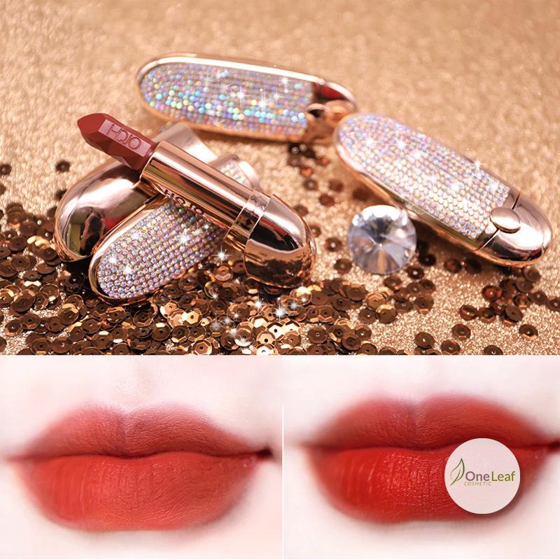 Son lì HOJO_Princess đính hạt lấp lánh kèm gương sang chảnh OL068
