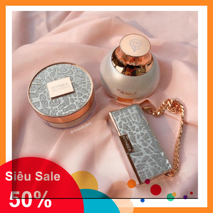 Set trang điểm 3 món Hanber Star Color (phấn nước + phấn phủ + son) – Cavali – thiết kế sang trọng