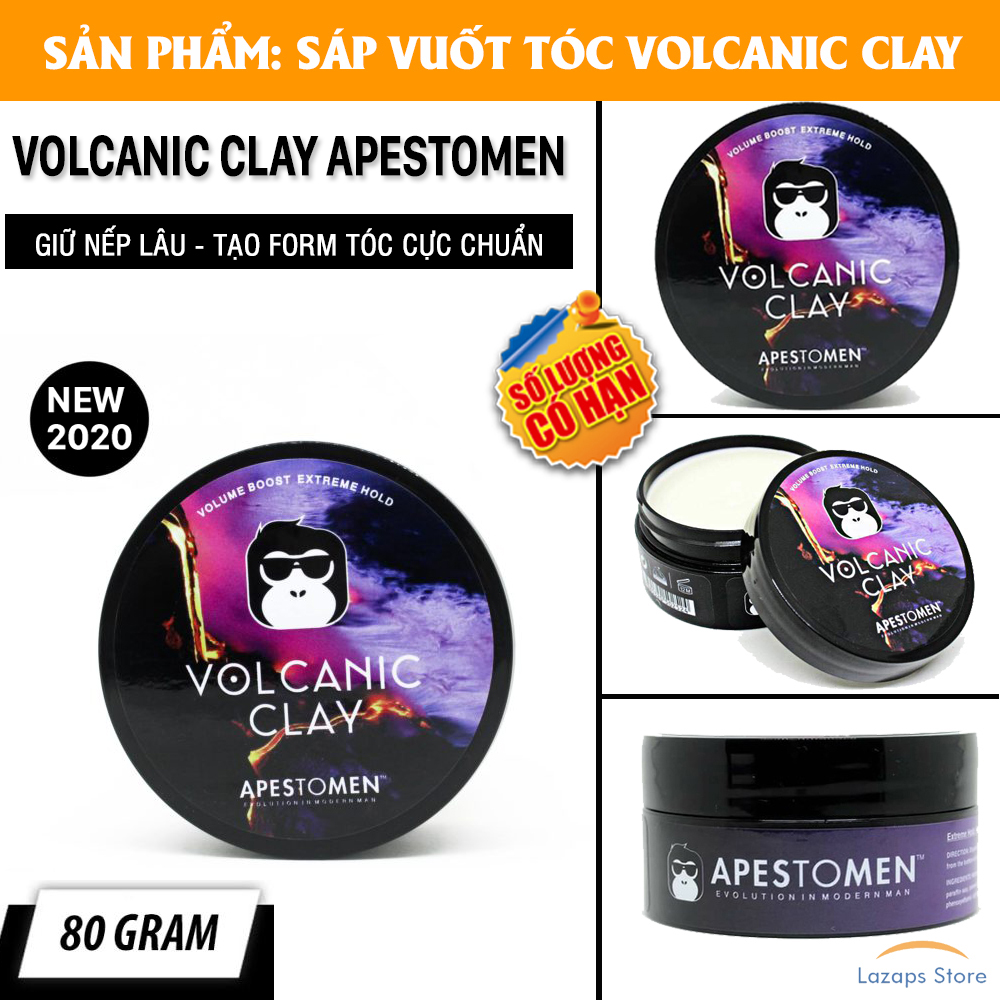 Sáp vuốt tóc volcanic clay apestomen sáp vuốt tóc nam wax tóc giúp giữ form tóc hoàn hảo - Làm dày tóc dễ dàng sử dụng an toàn cho tóc và da đầu dễ dàng tạo kiểu tóc - Lưa chọn cho tóc khó vào nếp!