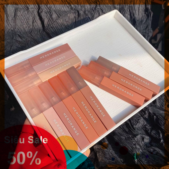 [MẪU MỚI LOẠI XỊN] Son kem nhung lì Herorange – CAVALI – Hàng nội địa Trung chất son lì mịn môi kháng nước