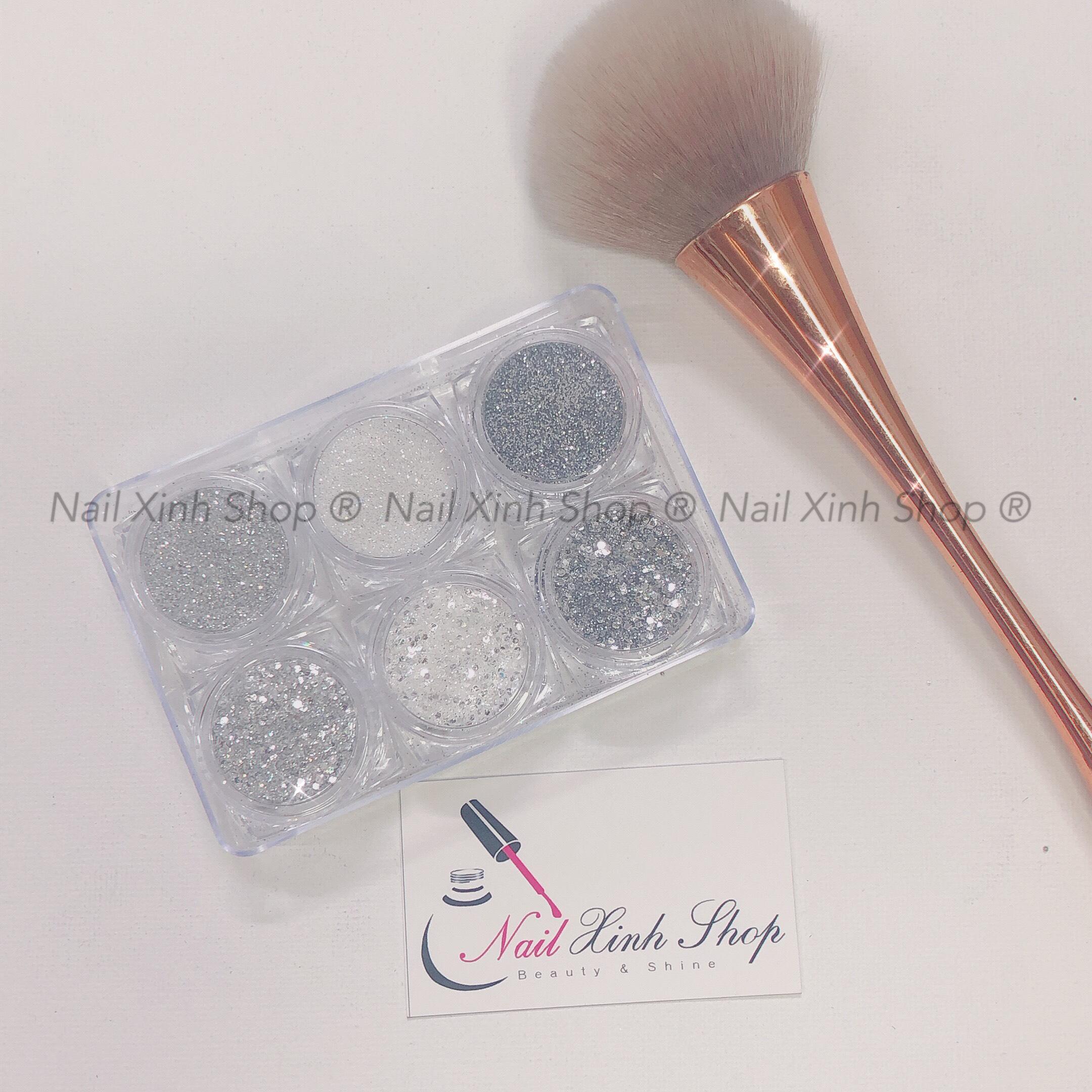 Set kim tuyến trang trí móng tay  6in1 phụ kiện trang trí nail hot 2020