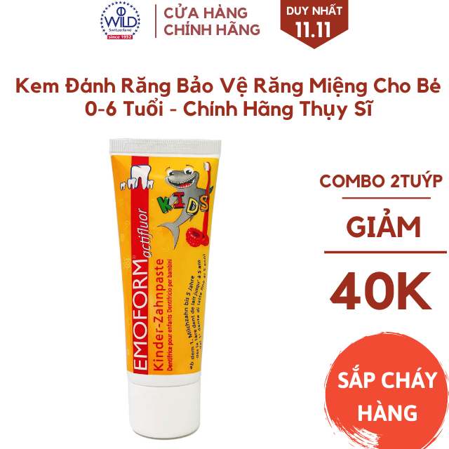 Kem Đánh Răng Emoform Actifluor Kids 75Ml – Bảo Vệ Răng Sữa Toàn Diện Chống Sâu Răng Cho Bé 5 Tuổi.