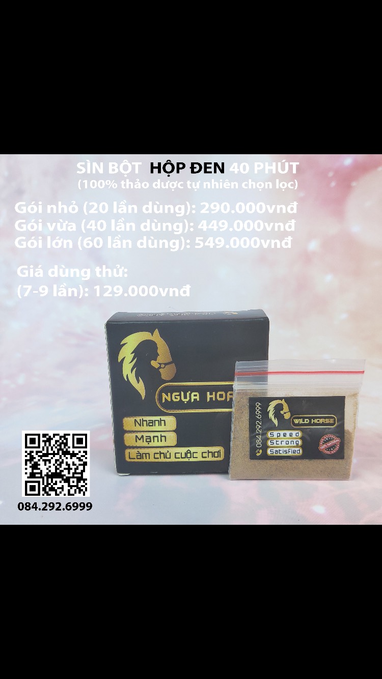 Sìn Sú Bột Hộp Đen - 40 Phút - 100% Thảo Dược Tự Nhiên Chọn Lọc - Sìn Sú Ngựa Hoang Shop