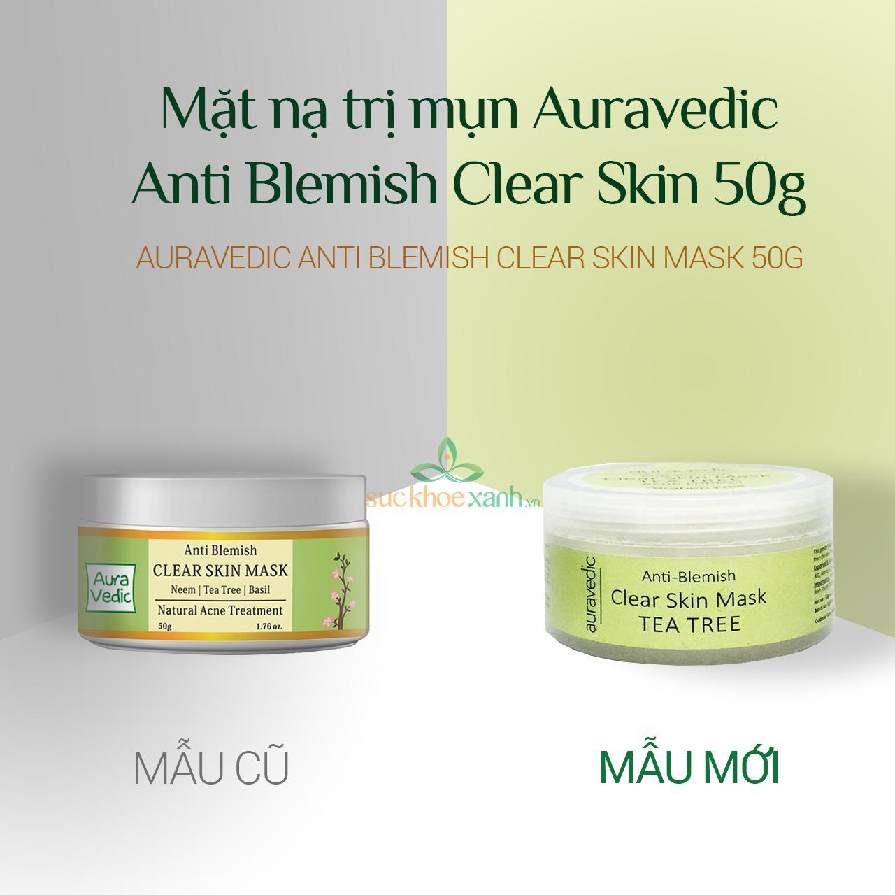 [HCM]Mặt nạ neem  AuraVedic Anti Blemish Clear Skin Mask 50g (Ấn Độ) - Date 05.2022
