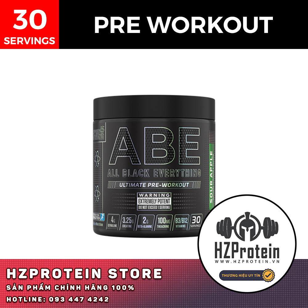 [Hcm]Abe Pre - Workout - Tăng Sức Mạnh Với Teacrine (30 Lần Dùng