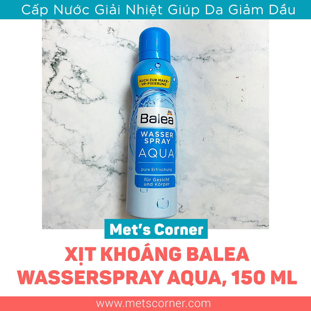 [Hcm]Xịt Khoáng Balea Wasserspray Aqua Cấp Nước Và Giải Nhiệt Da Giảm Dầu