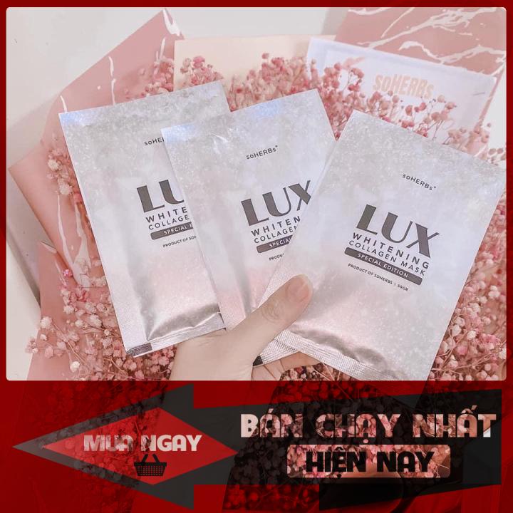 [HCM]Ủ trắng da lux tinh chất collagen yến tươi hộp 3 gói