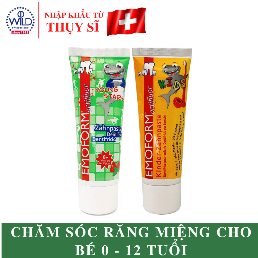 Combo Kem Đánh Răng Cho Bé [ Chính Hãng Thụy Sỹ ]