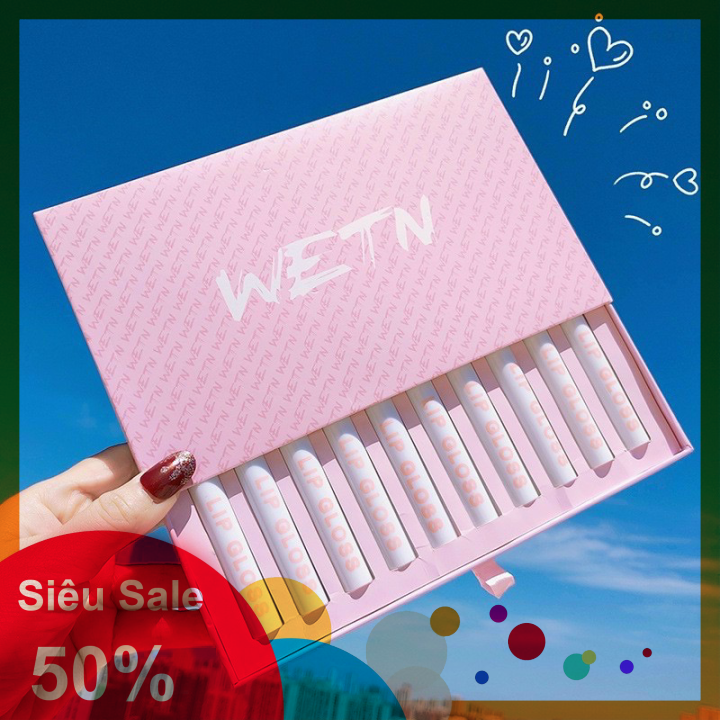 Combo 5 set son WETN Lipgloss 10 cây – CAVALI – Son kem lì lâu trôi màu đẹp chất son mịn không khô môi