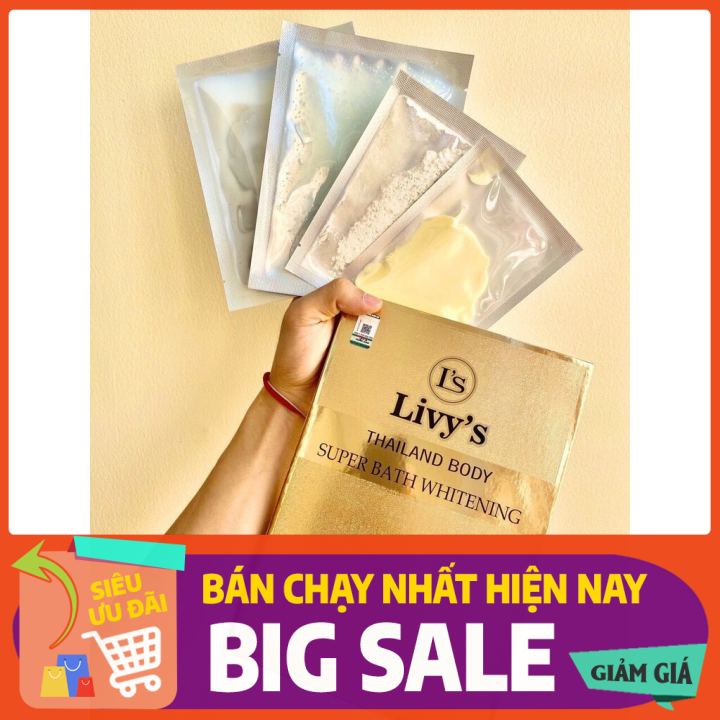 [HCM]Tắm Ủ Trắng Body Livys Vàng Siêu Trắng Mịn