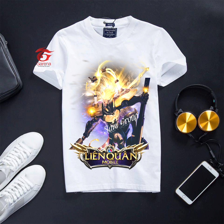 Áo Liên Quân Mobile cotton màu trắng cổ tròn cực hot Nk SV 2.0