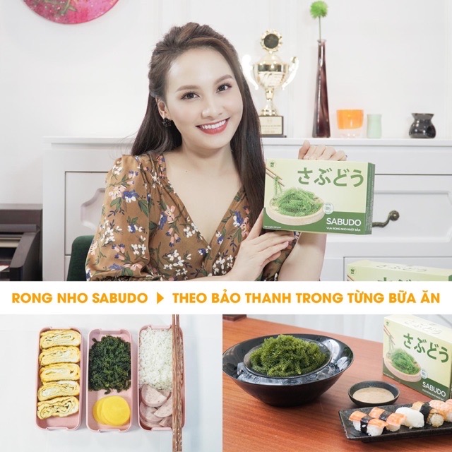 [Hcm]Rong Nho Sabudo Nhật Bản 4 Gói (80Gr) + Tặng 4 Gói Sốt Mè Rang