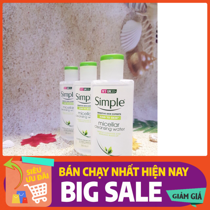 [HCM]Nước tẩy trang Simple Kind to Skin Micellar Cleansing Water 200ml