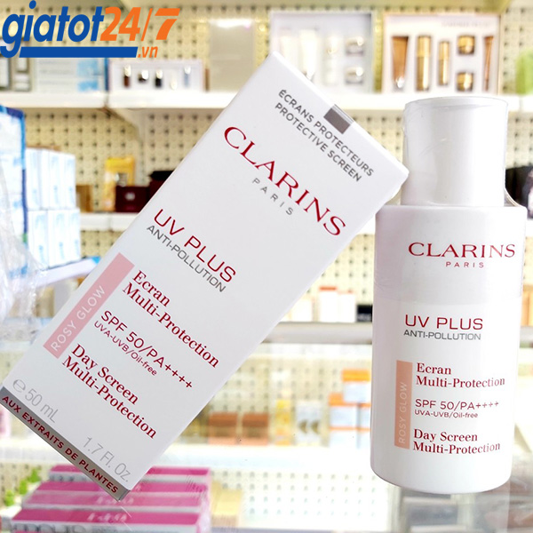 Kem Chống Nắng Clarins Uv Spf 50/Pa++++ Rosy Glow 50Ml Pháp