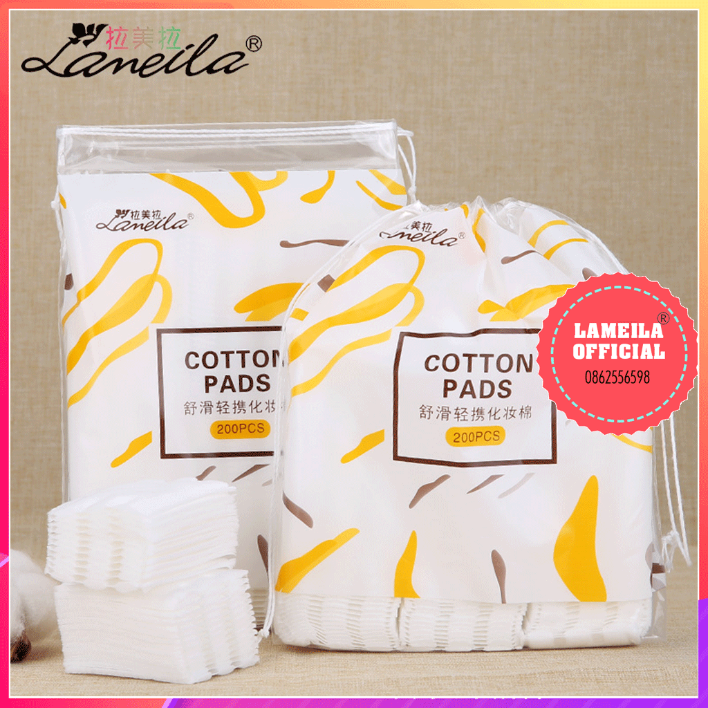 Bông Tẩy Trang Lameila Cotton Pads Túi 200 Miếng P0075