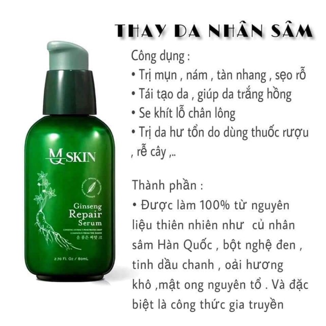 [HCM]SERUM THAY DA NHÂN SÂM MQ SKIN