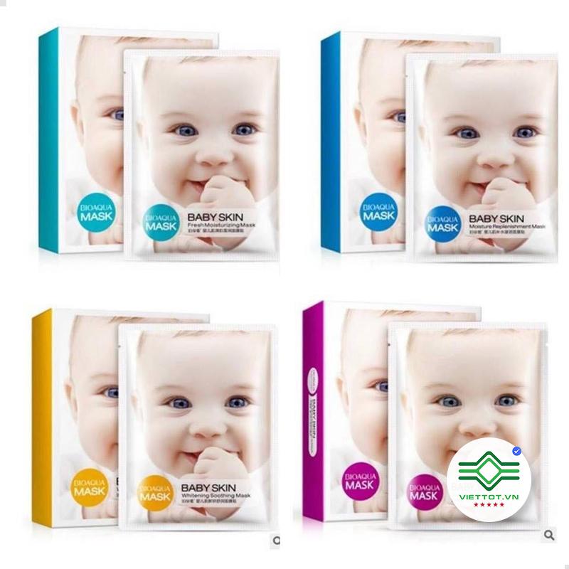 Lẻ 1 Miếng Mặt Nạ Baby Skin Bioaqua Đủ Màu Vt150