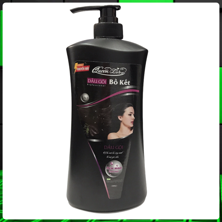 Dầu gội đầu bồ kết dầu xả Queen Love giúp tóc suôn mượt óng ả – Chai to 1000ml