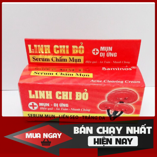 [HCM]Serum Mụn Trắng Da Liền Sẹo Linh Chi Đỏ