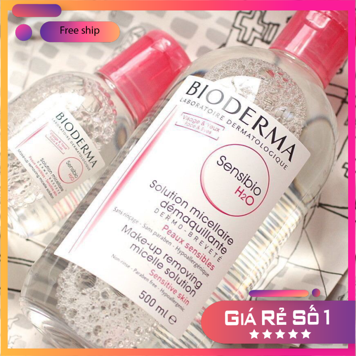 [HCM]Nước Tẩy Trang Bioderma Dành Cho Da Nhạy Cảm Sensibio H2O 500ml CHÍNH HÃNG