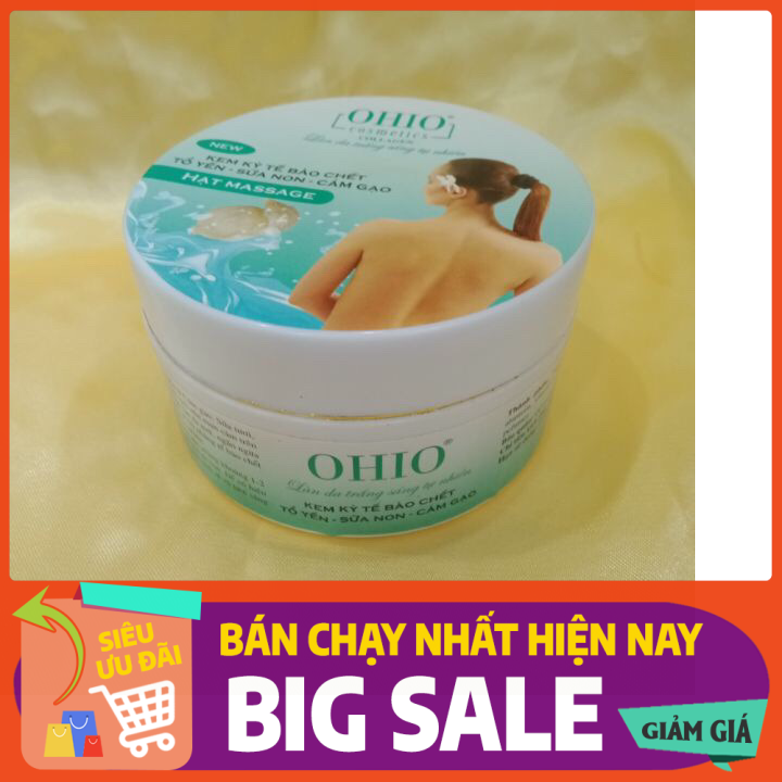 [HCM]Kem kỳ tế bào chết OHIO dưỡng chất Tổ yến - Sữa non - Cám gạo150g