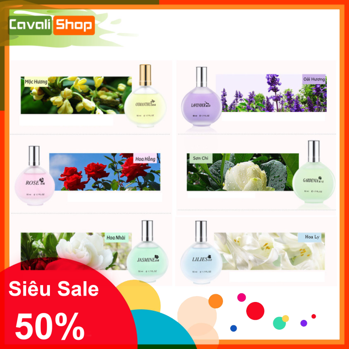 [MUA 3 TẶNG 1] Nước hoa nữ hương hoa - CAVALI - Chai 50ml nội địa Trung CHÍNH HÃNG mùi thơm quyến rũ kéo dài suốt nhiều giờ
