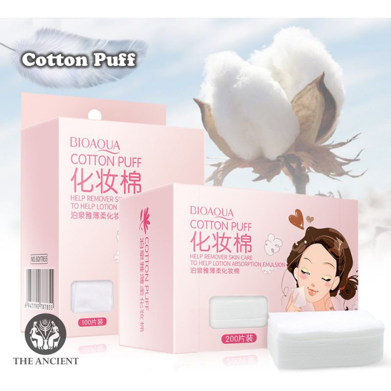 Bông Tẩy Trang Hộp 100 Miếng Cotton Puff Bioaqua