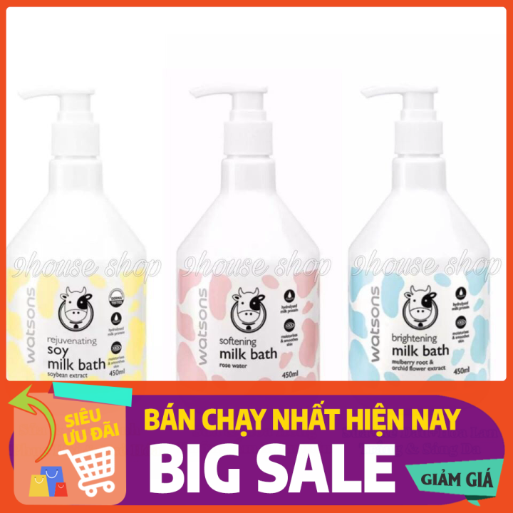 [HCM]Sữa Tắm Watsons Milk Bath 450ml Thái Lan