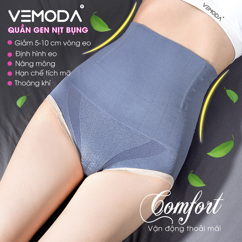 Quần Gen Nịt Bụng Cao cấp cho bà bầu sau sinh Vemoda V-GEN06. Quần gen định hình cho người béo bụng giảm ngay 5-10cm eo thon gọn dáng nâng mông. Quần lót gen bụng chất liệu sơị tự nhiên mềm mát dễ chịu không gập khi ngồi