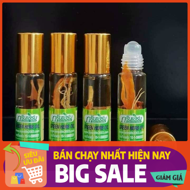 [HCM]Dầu sâm Thái Lan có khả năng ngăn ngừa chứng cảm nắng cảm lạnh trúng gió. Đồng thời giảm hẳn những cơn đau ở khớp tay chính hãng thái lan