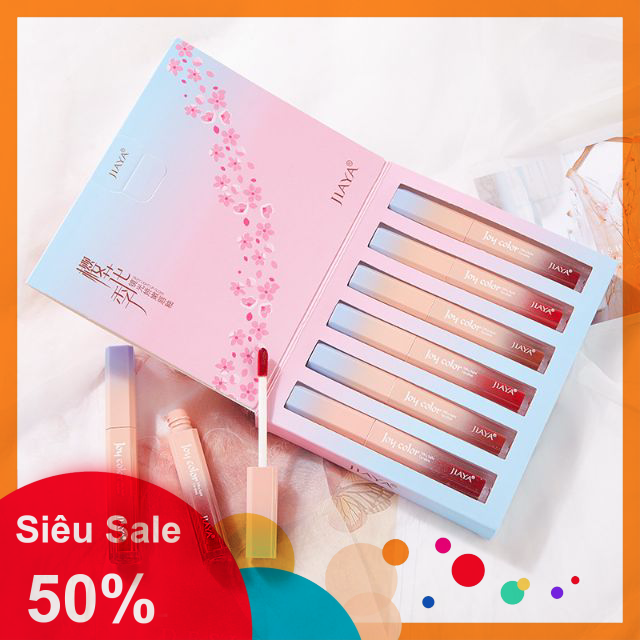 [SIÊU HOT] Set son kem lì 6 cây Jiaya Joy Color – CAVALI – Chất son kem lì xịn xò với tone màu hot trend