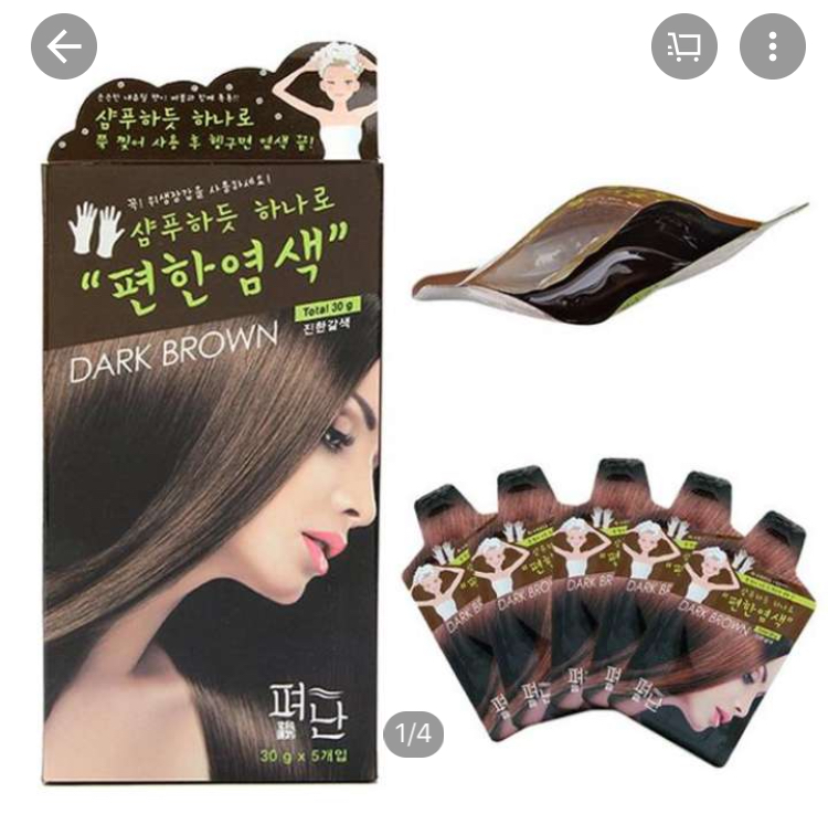 Gội nhuộm khô thảo dược phủ bạc hàn quốc