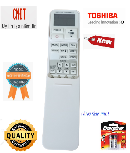 Remote Điều khiển điều hòa Toshiba 1 và 2 chiều Inverter các dòng Toshiba RAS 1HP 1.5HP 2HP-Tặng kèm