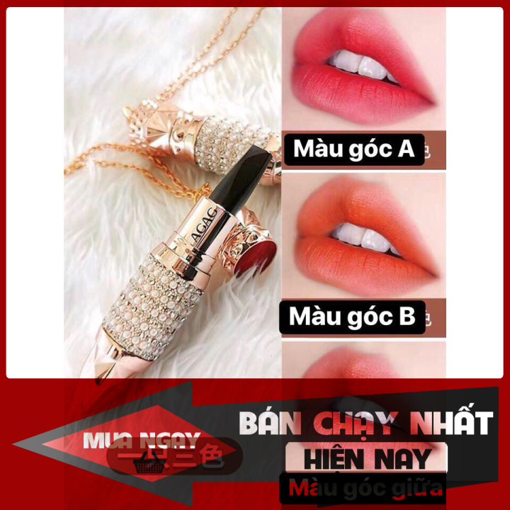 Son 3 màu Kim Cương AGAG dưỡng ẩm siêu lì (Hạt Đá )