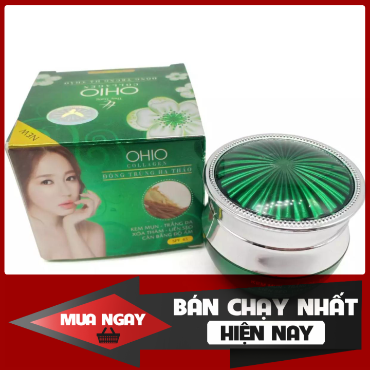 [HCM]Kem mụn – Trắng da – Xóa thâm – Cân bằng độ ẩm Ohio Collagen – Đông trùng hạ thảo 20g