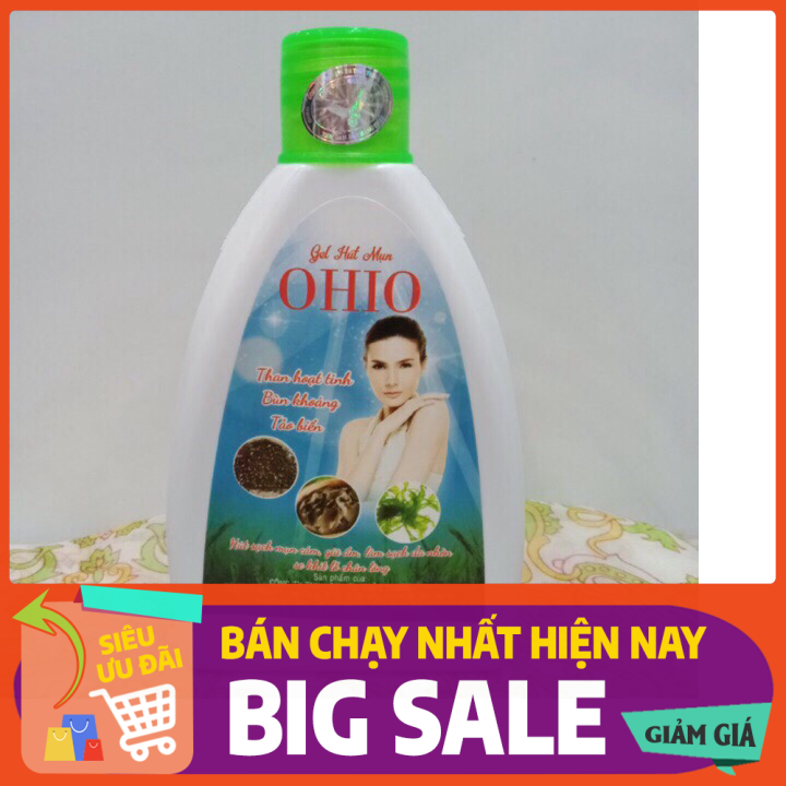[HCM]Gel lột mụn than tre ohio chai lớn 200ml