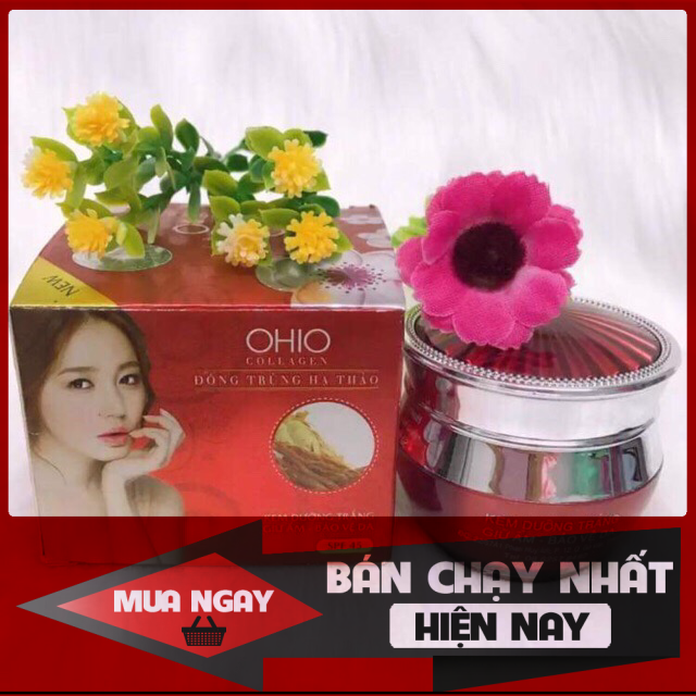 [HCM]Kem Dưỡng Trắng OHIO Colagen-Đông Trùng Hạ Thảo 20g