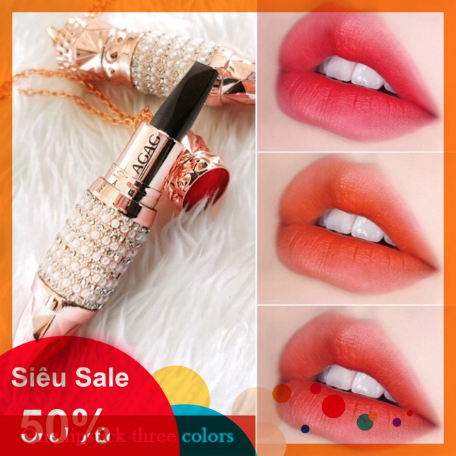 [SIÊU HOT] Son thỏi nữ hoàng AGAG 3 in 1 – Cavali – Son lì mềm môi lâu trôi