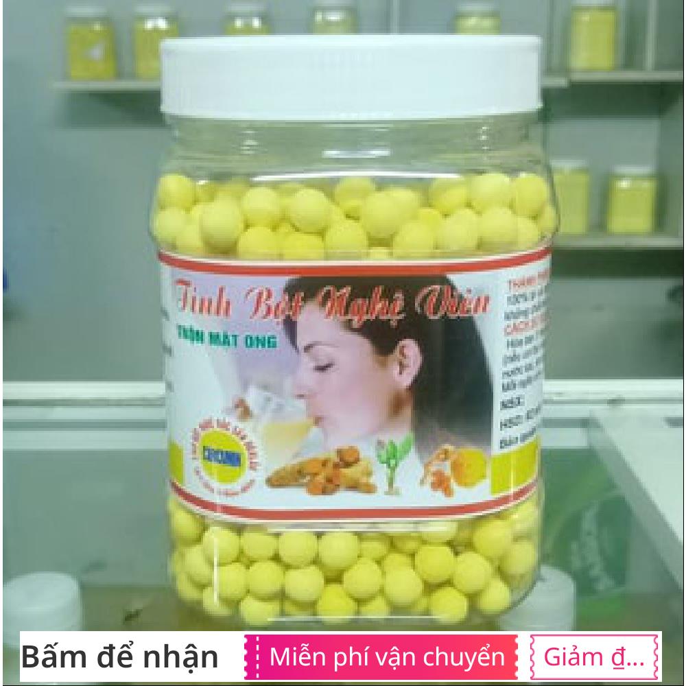 500gr Tinh bột nghệ viên trộn mật ong dễ sử dụng tăng cường sức đề kháng cơ thể