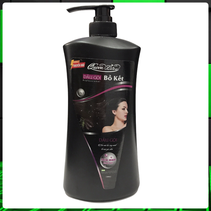 Dầu gội đầu bồ kết Queen Love dầu xả giúp tóc suôn mượt óng ả – Chai to 1000ml