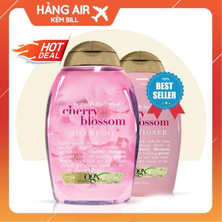 [Hcm]Dầu Gội Ogx Heavenly Hydration Cherry Blossom 385Ml - Chiết Xuất Hoa Anh Đào